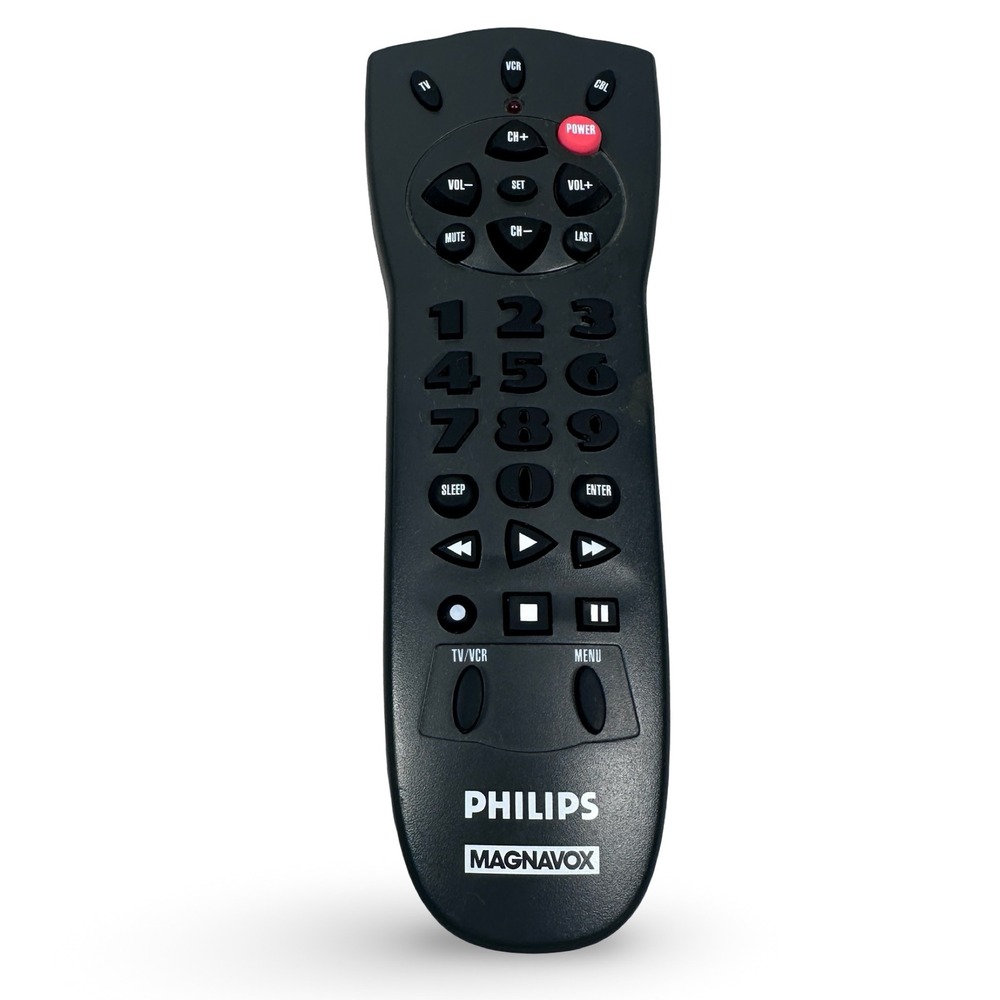 Philips Magnavox REM110 Universal Remote Control Gray TV VCR Cable CFMP0018